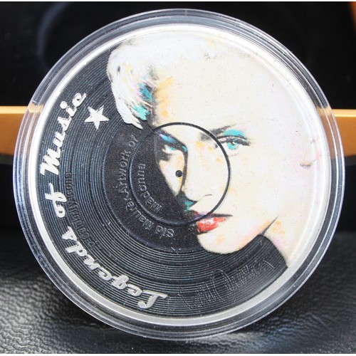 25 - Solomon Islands 2019 $5 1oz Silver proof colour issue, Celebrity Icons, Legends of Music, Madonna. O... 