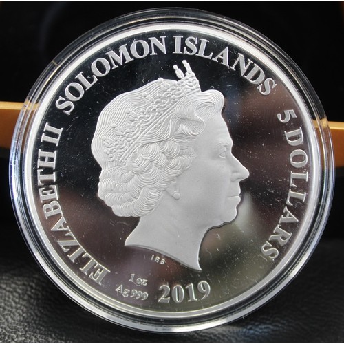 25 - Solomon Islands 2019 $5 1oz Silver proof colour issue, Celebrity Icons, Legends of Music, Madonna. O... 