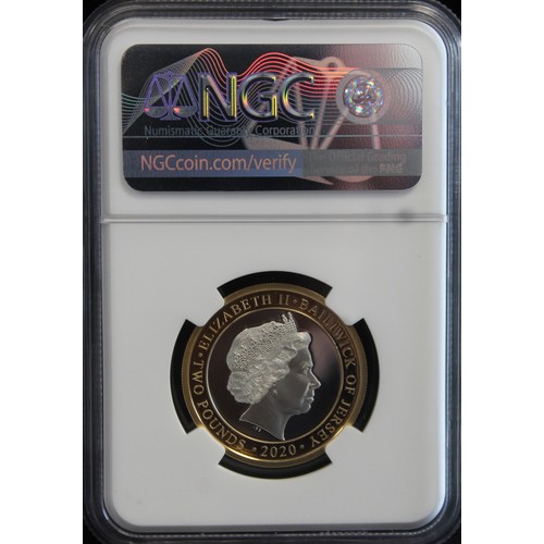 40 - Jersey 2020 Silver Proof £2 coin commemorating the 150th Anniversary of the Death of Charles Dickens... 