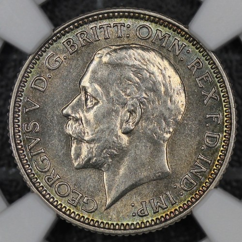 83 - 1928 Sixpence, George V. Graded NGC MS62 with lovely peripheral toning. aUNC. [ESC 1817, Bull 3900, ... 