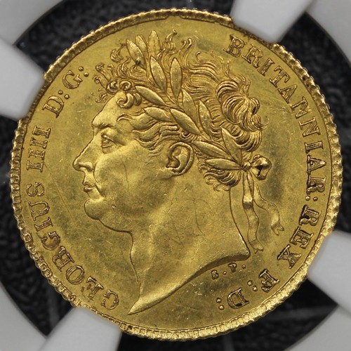 99 - 1824 Half Sovereign, George IV. Graded NGC MS63 in a Hayleigh Collection holder. A gorgeous example ... 