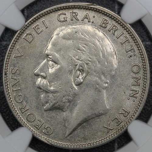 78 - 1928 Halfcrown, George V. Obv. bare head facing left, Rev. shield with concave sides. Graded NGC AU5... 