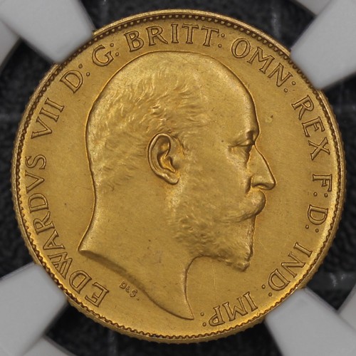 100 - 1902 Matt Proof Half Sovereign, Edward VII. Graded NGC PF61 Matte. A most attractive example with ri... 