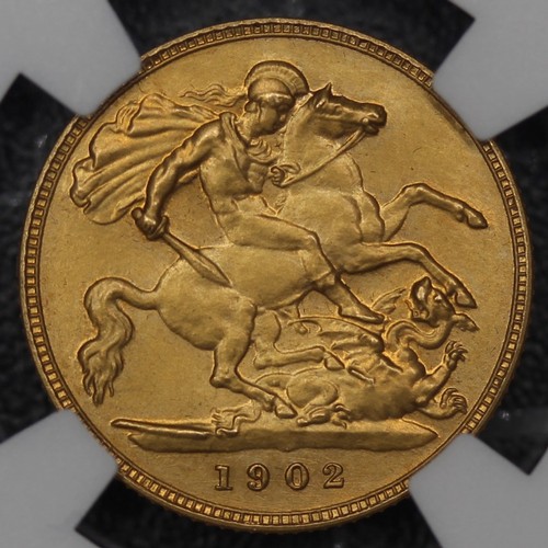 100 - 1902 Matt Proof Half Sovereign, Edward VII. Graded NGC PF61 Matte. A most attractive example with ri... 