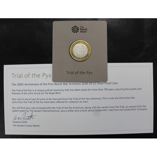 63 - Trial of the Pyx 2018 silver proof £2 commemorating the 100th Anniversary of the First World War Arm... 