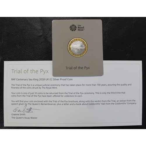 66 - Trial of the Pyx 2018 Silver proof RAF Sea King £2 coin. The Trial of the Pyx is an ancient and annu... 