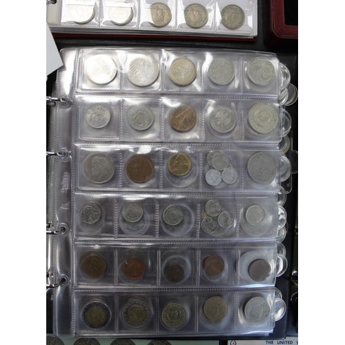 4 - A selection of UK & World coins in 5 albums with some loose and additionally a part-set of the C... 