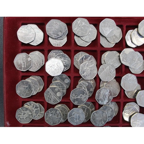 51 - Three complete sets of Olympic 2012 50p coins. All from circulation but lightly so and all free of a... 