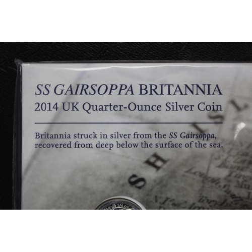 67 - 2014 SS Gairsoppa 1/4oz Britannia. Sealed as issued from the Royal Mint. Struck from wartime shipwre... 