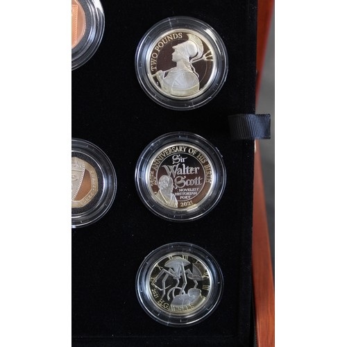 62 - 2021 Premium Proof 13-coin set with premium proof medal. The 1p, 2p & 20p toned otherwise all as... 