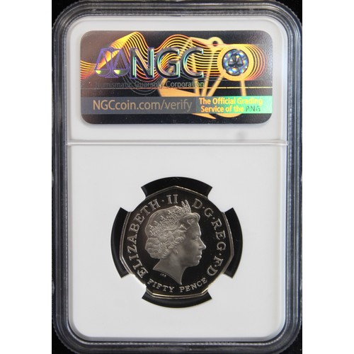 2009 Proof Kew Gardens 50p. Graded NGC PF70 Ultra Cameo and joint