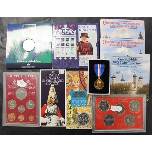 305 - Year sets, coins & medals (11) comprising BUNC 1983 set, BUNC 1982 year sets (2), BUNC 1994 year... 