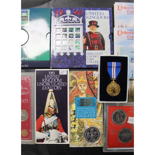 305 - Year sets, coins & medals (11) comprising BUNC 1983 set, BUNC 1982 year sets (2), BUNC 1994 year... 