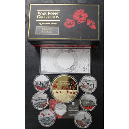 306 - The War Poppy Collection by Jacqueline Hurley. A premier boxed set including 5g fine silver note and... 