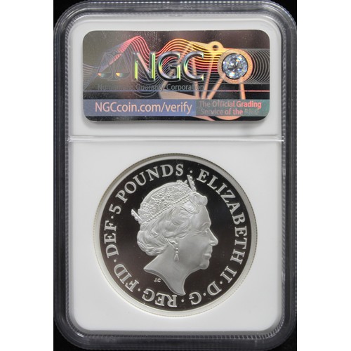 239 - 2021 2oz silver proof Queen's Beasts Completer. Graded NGC PF70 Ultra Cameo and presented in a Royal... 