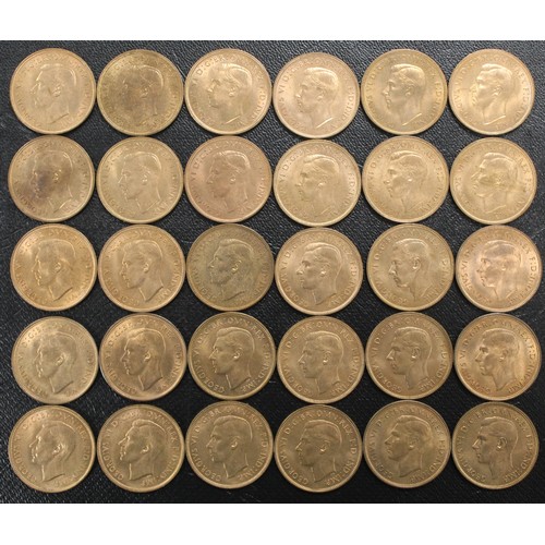 28 - A dealer/collector set of 1938 pennies (30). All much as stuck, occasionally with handling marks. Lu... 