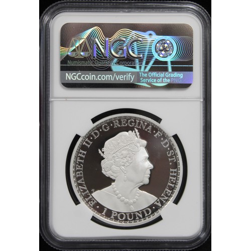 273 - St. Helena 2021 Silver proof £1 featuring Una and the Lion. Graded NGC PF70 Ultra Cameo. An attracti... 