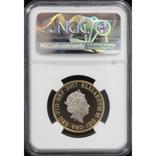 191 - 2017 Proof £2 coin featuring Jane Austen. Graded NGC PF70 Ultra Cameo, solo finest Top Pop as the on... 