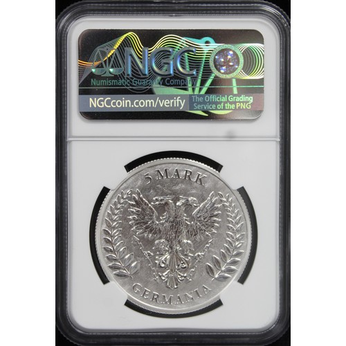 257 - 2021 1oz Silver 5 Marks, The Sword & Shield. A private issue by the Germania Mint who produce so... 