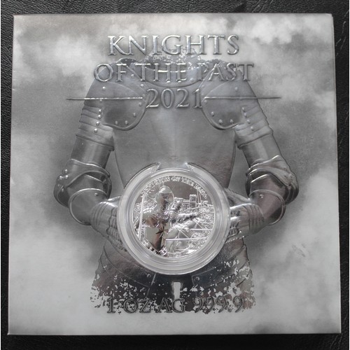 269 - Malta 2021 Silver 5 Euro commemorating the Knights of the Past. A most unusual but very attractive d... 