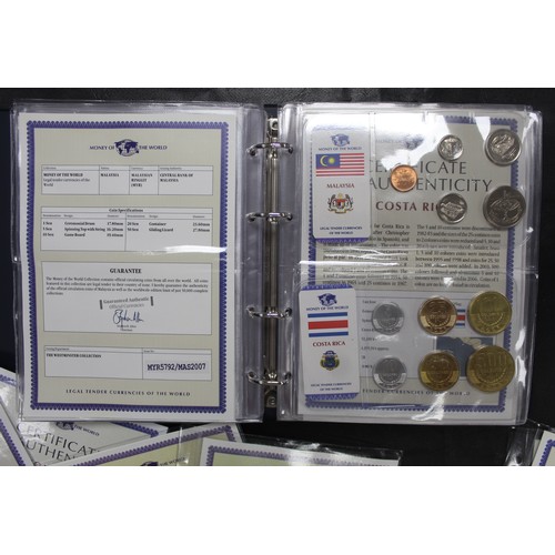 318 - Coins of the World, an assortment of BUNC circulating coinage from 35 countries in sealed packs with... 