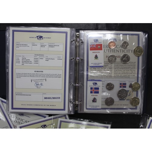 318 - Coins of the World, an assortment of BUNC circulating coinage from 35 countries in sealed packs with... 