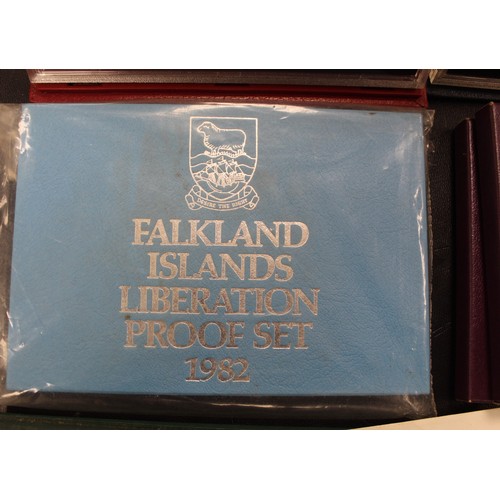 217 - Deluxe 1992 Proof Set. 1986 Deluxe Proof Year Set. 1970 Year Set x 2. Falkland Island Liberation Pro... 