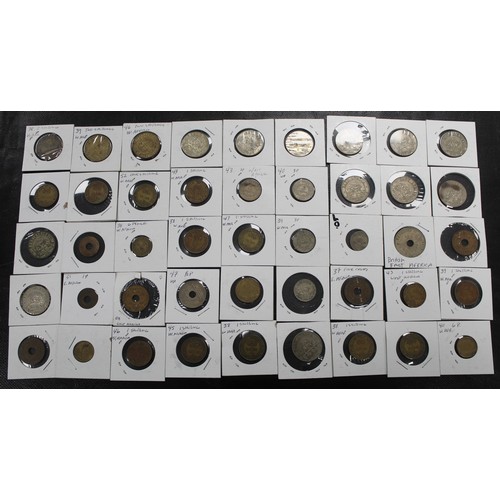 293 - Coins of British East & West Africa (45) comprising shillings, sixpence, threepence and more. Oc... 