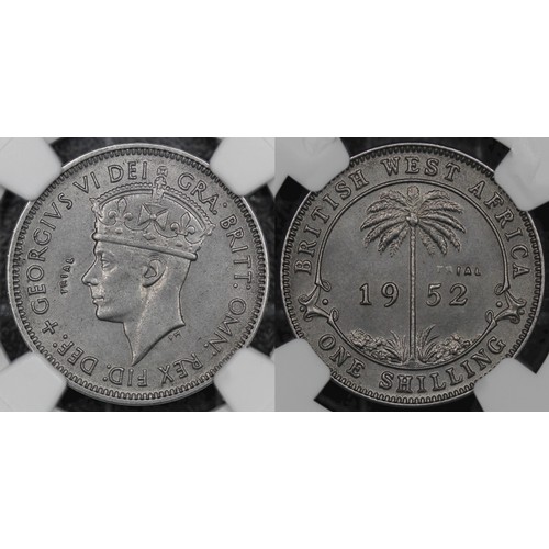 285 - British West Africa 1 Shilling Trial piece, George VI, struck in stainless steel. Issued in the fina... 