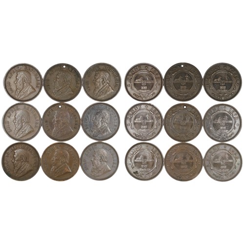 295 - South Africa, pennies (9) comprising 1892 (2) and 1898 (7). Assorted grades, generally around the VF... 