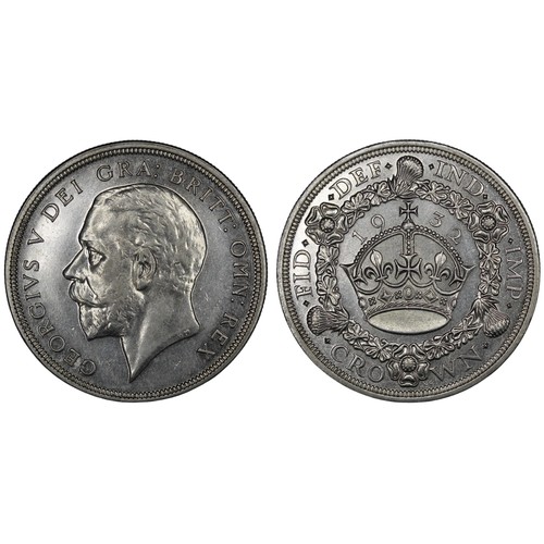 99 - 1932 Crown, George V. Obv. bare head facing left, Rev. crown and date within wreath. An attractive e... 