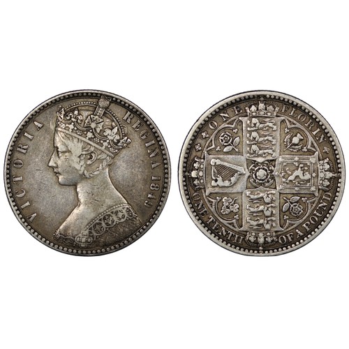 64 - 1849 Florin, Victoria. The so-called 