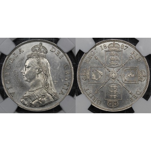 66 - 1887 Florin, Victoria. Graded NGC MS63, with much lustre particularly to the reverse. [ESC 868, Bull... 