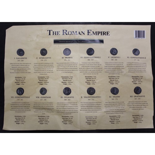 5 - The Roman Empire coin presentation folders (2) featuring 12 of the the most eminent Roman Emperors f... 