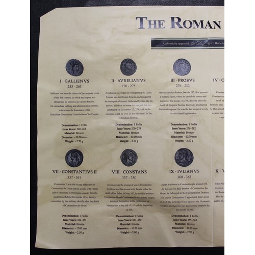 5 - The Roman Empire coin presentation folders (2) featuring 12 of the the most eminent Roman Emperors f... 