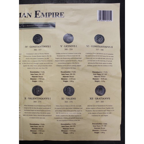 5 - The Roman Empire coin presentation folders (2) featuring 12 of the the most eminent Roman Emperors f... 