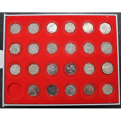 205 - A selection of iconic 50p coins (23) to include 2009 Kew Gardens, 2009 Blue Peter Olympics & 199... 