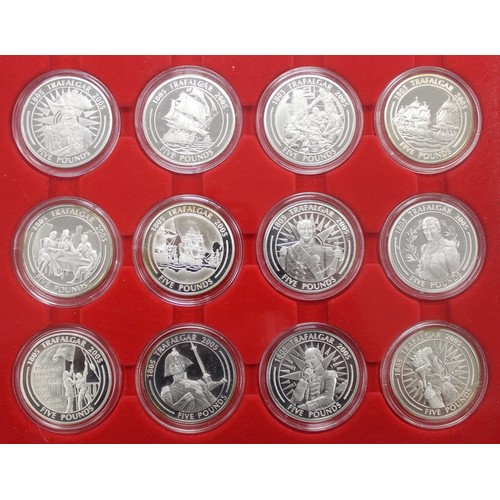 260 - Gibraltar 2005 silver proof crown collection commemorating the 200th Anniversary of the Battle of Tr... 