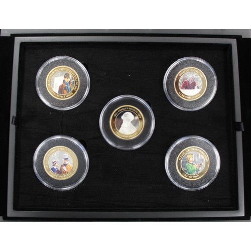 192 - Jersey 2020 £2 Charles Dickens Silver Proof 50p Set. An exquisite Christmas related set includ... 