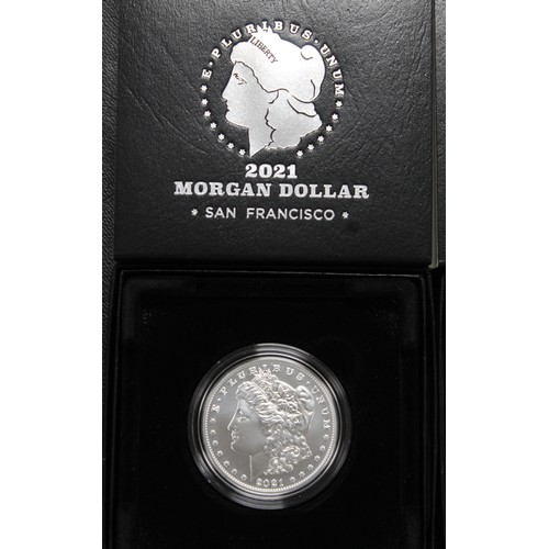 309 - The full 2021 Morgan & Peace dollar collection including Carson City, Philadelphia, Denver, New ... 