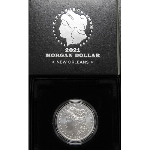 309 - The full 2021 Morgan & Peace dollar collection including Carson City, Philadelphia, Denver, New ... 