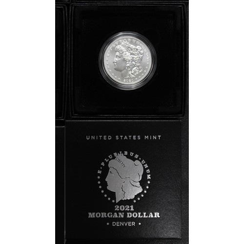 309 - The full 2021 Morgan & Peace dollar collection including Carson City, Philadelphia, Denver, New ... 