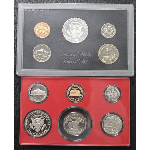 312 - USA proof sets (2) including 1968-S & 1979-S. Both about as struck, some minor discolouration.