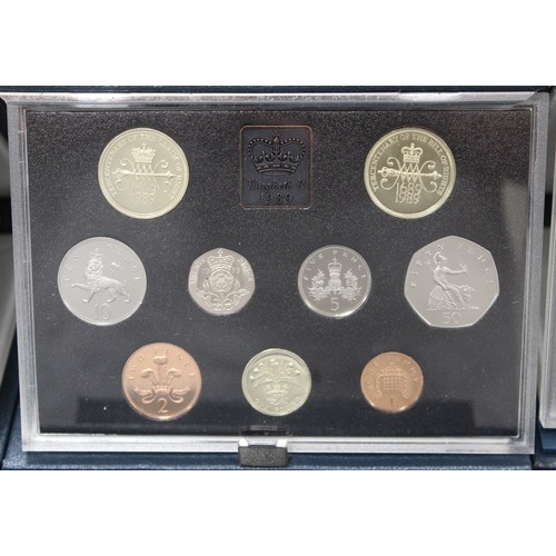 216 - Proof year sets (10) comprising 1984, 1985, 1988 Deluxe, 1989 with Claim of Rights £2, 1991, 1993, 1... 