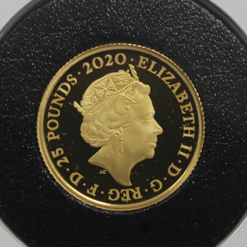 156 - 2020 ¼oz Queen gold proof £25 in PNC/First Day Cover. Part of the Music Legends series. nFDC. Comple... 