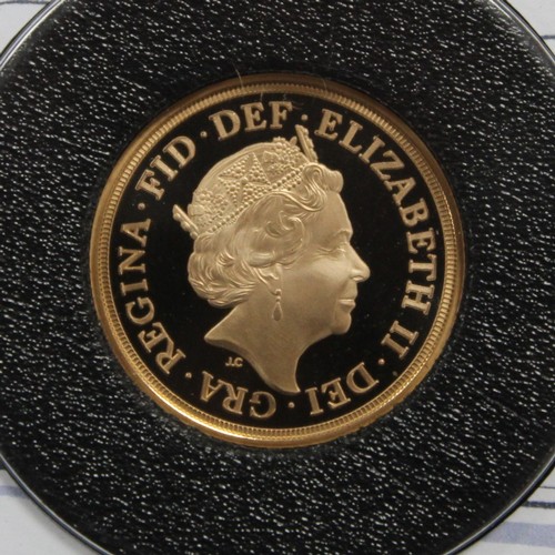 140 - 2020 Gold proof sovereign in PNC/First Day Cover with stamps celebrating the 60th Birthday of Queen ... 