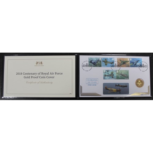 146 - 2018 Gold proof RAF Badge £2 in PNC/First Day Cover commemorating the 100th Anniversary of the Royal... 