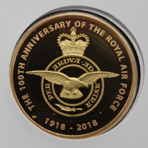 146 - 2018 Gold proof RAF Badge £2 in PNC/First Day Cover commemorating the 100th Anniversary of the Royal... 