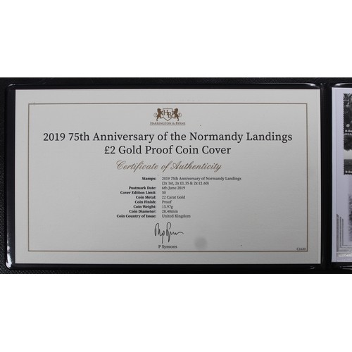 148 - 2019 Gold proof D-Day £2 in PNC/First Day Cover commemorating the 75th Anniversary of the Normandy L... 