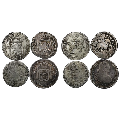 314 - A small selection of world silver (4) to include 1686 Netherland 6 Stuivers, two other undated Nethe... 